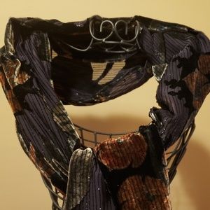 Glamorous copper and black scarf/ shawl